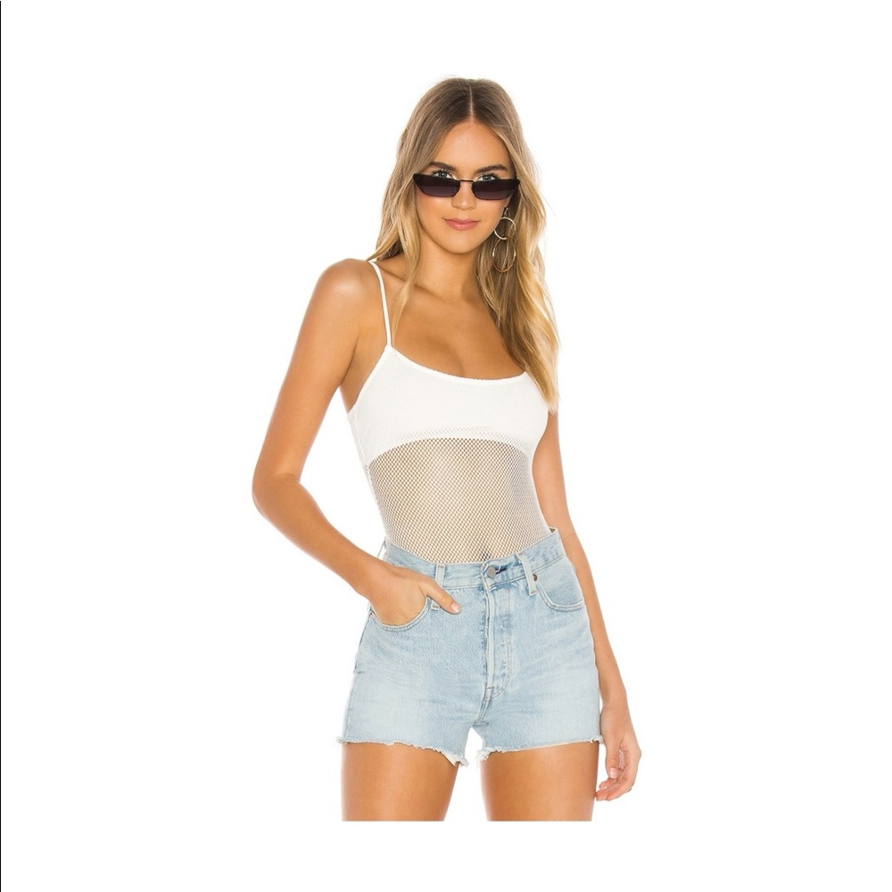 Janene Mesh Bodysuit Superdown White Revolve